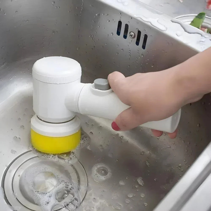Escova de limpeza elétrica 5 em 1