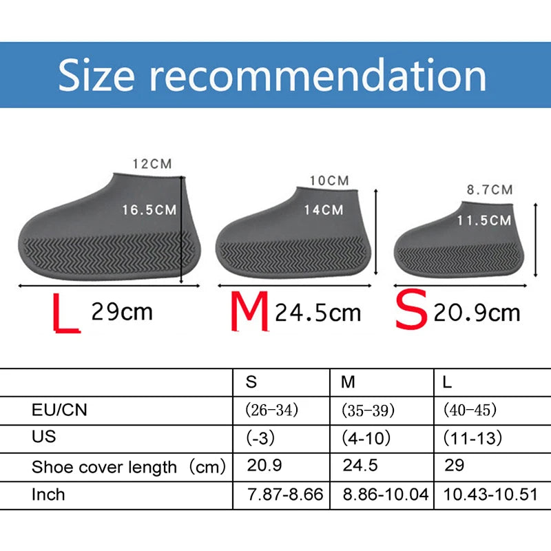 2 peças de sapato de silicone antiderrapante