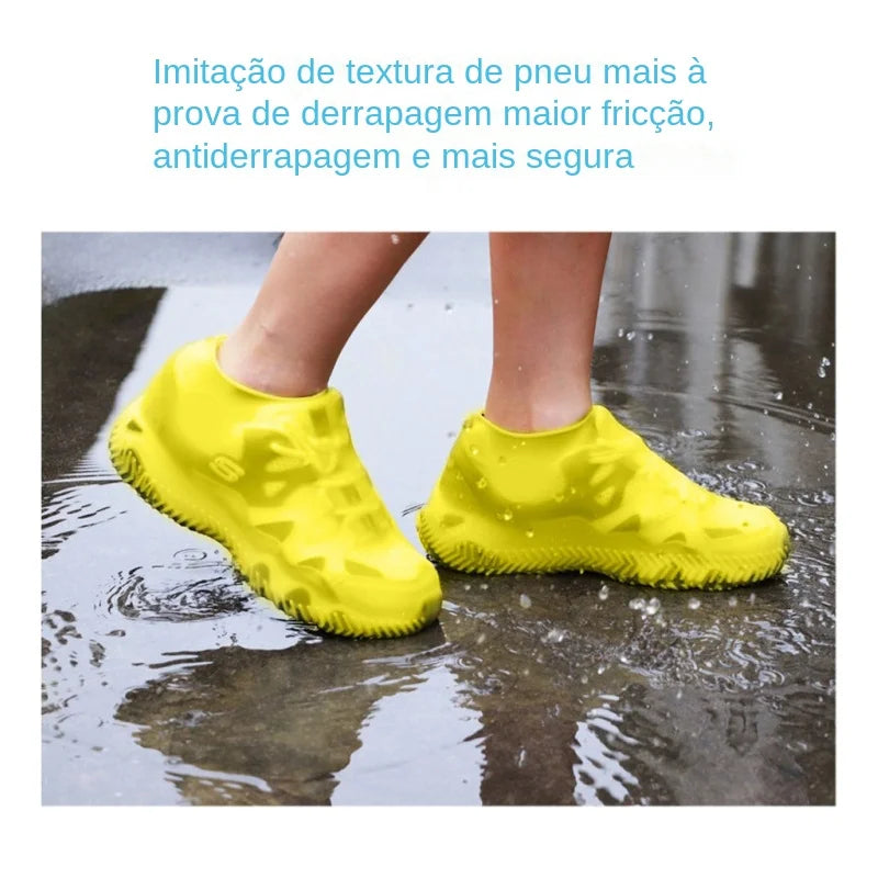 2 peças de sapato de silicone antiderrapante