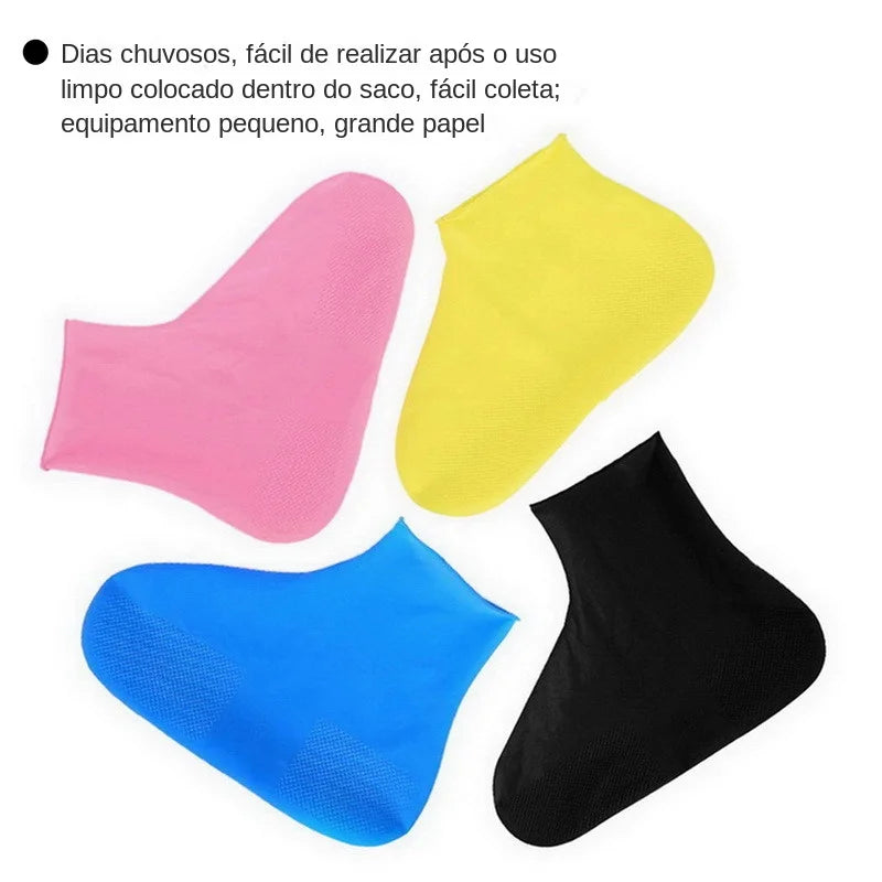 2 peças de sapato de silicone antiderrapante